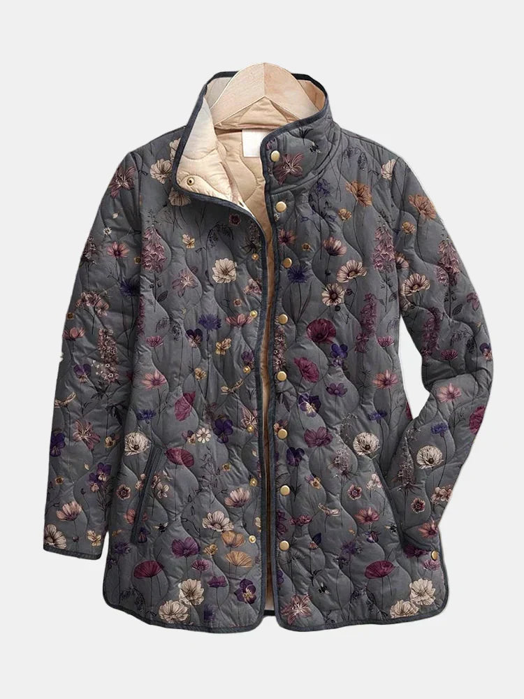 Georgia | Retro Floral Quilted Jacket