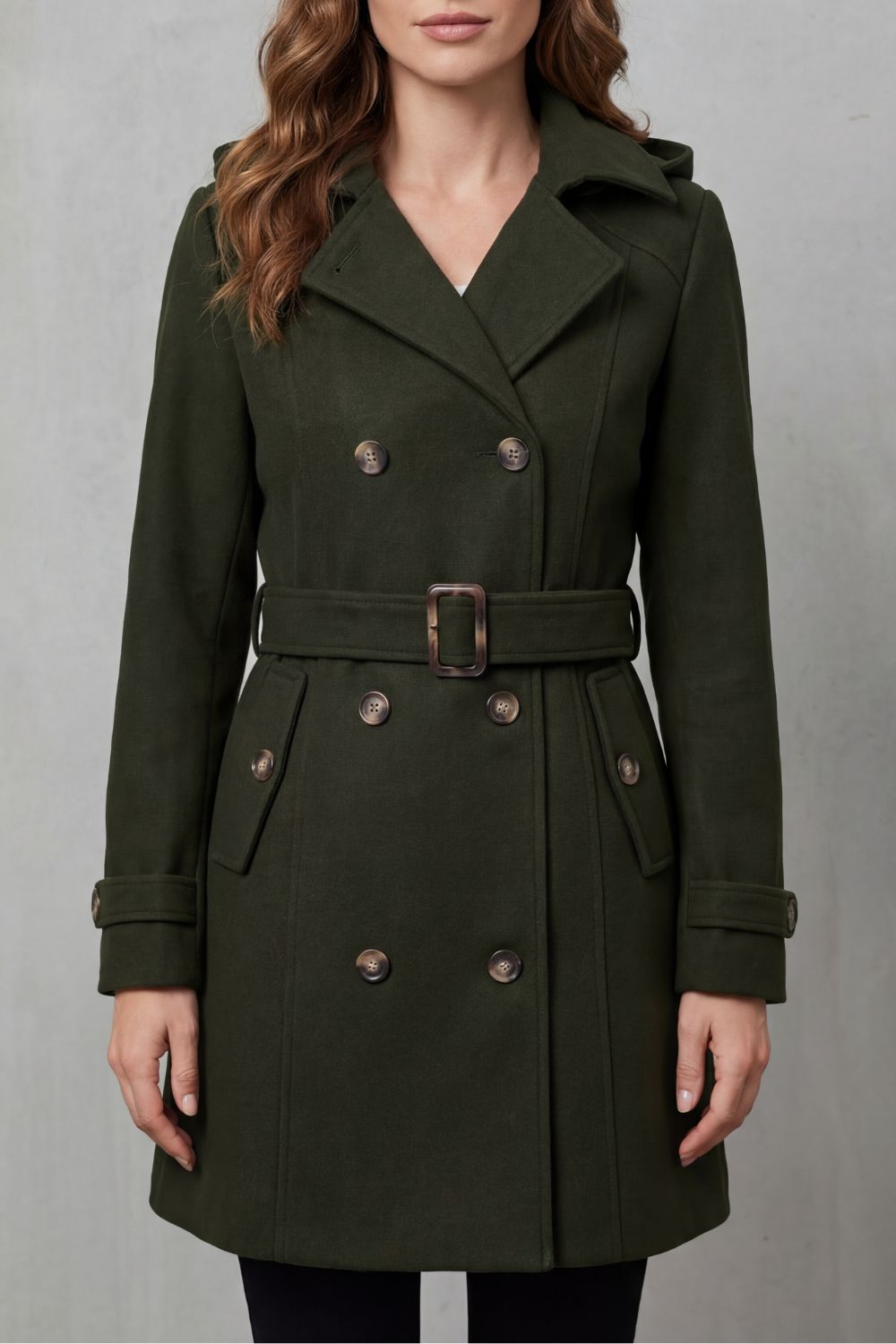 Tailored elegance | Hooded trench coat