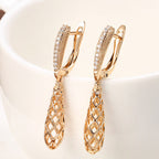 Majestic Sculpted Grid Accent Dangles