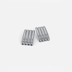 Artistic Silver Long Ribbed Earrings