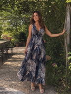 Zake | Sleeveless Empire Waist Midi Dress