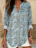 Printed Blouse - Blue