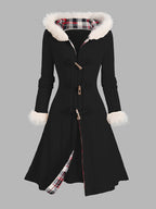 Nadia | Fur-Trimmed Hooded Longline Coat