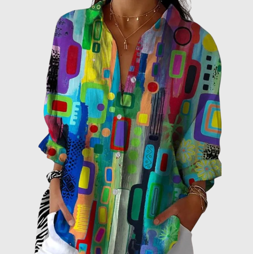 Lightweight Colourful Printed Blouse