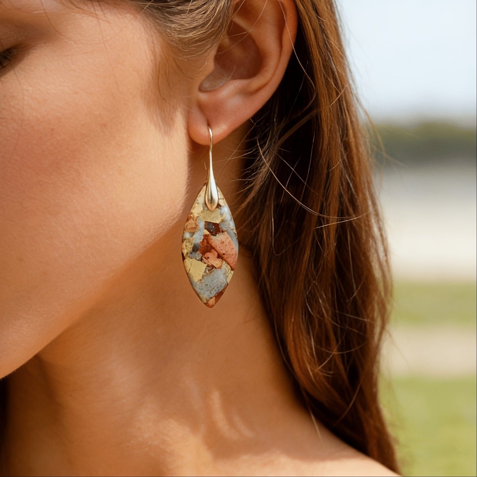 Vintage Boho Marquise Dangle Earrings
