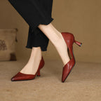 Loréne Curve Leather Heels