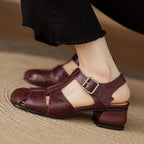 Serisse Roman Leather Heels