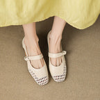 Caelia Woven Leather Mary Janes