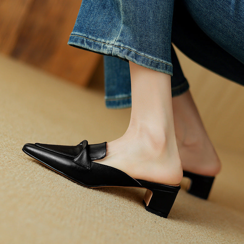 Marloe Pointed Leather Mules