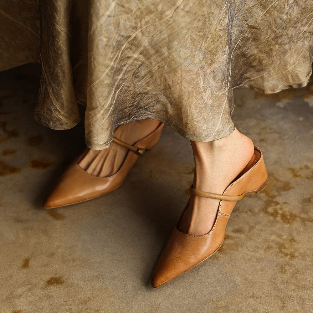 Liora Sculpt Leather Mules
