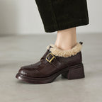 Ellesmere Shearling Leather Oxford Heels