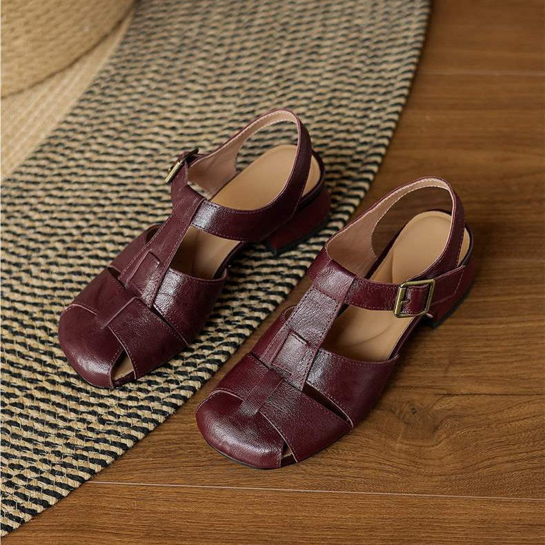 Serisse Roman Leather Heels
