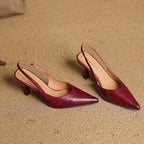 Aurel Slingback Leather Heels