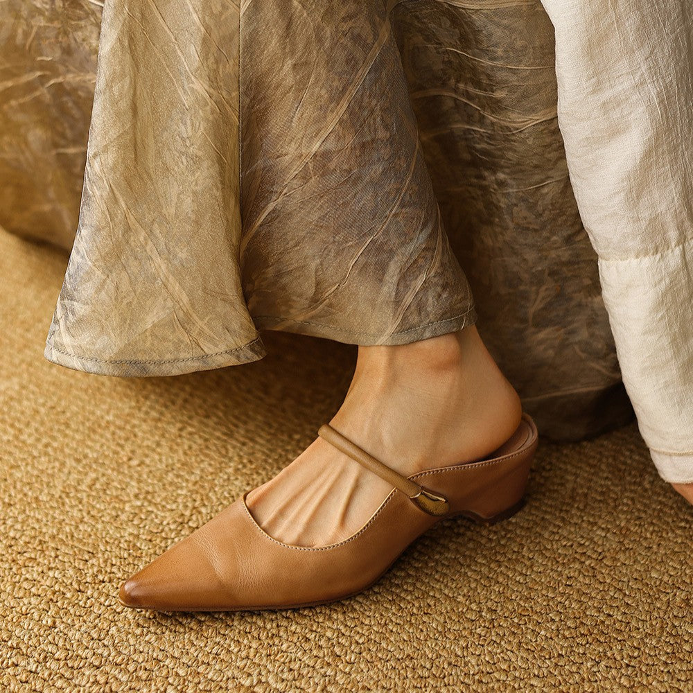Liora Sculpt Leather Mules