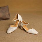 Marais Woven Leather Heels