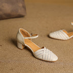 Marais Woven Leather Heels