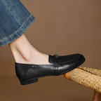 Corren Lock Accent Leather Loafers
