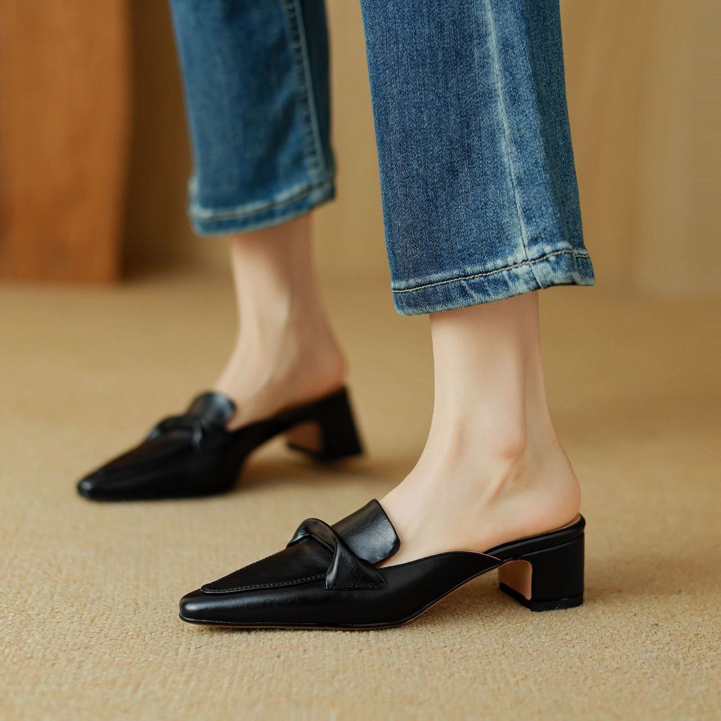 Marloe Pointed Leather Mules
