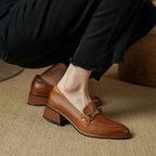 Virelle Metal-Bit Leather Loafers
