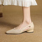 Serisse Mesh Leather Heels