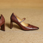 Rivelle Mary-Strap Leather Pumps