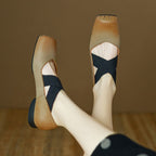 Calira Square Toe Leather Ballets