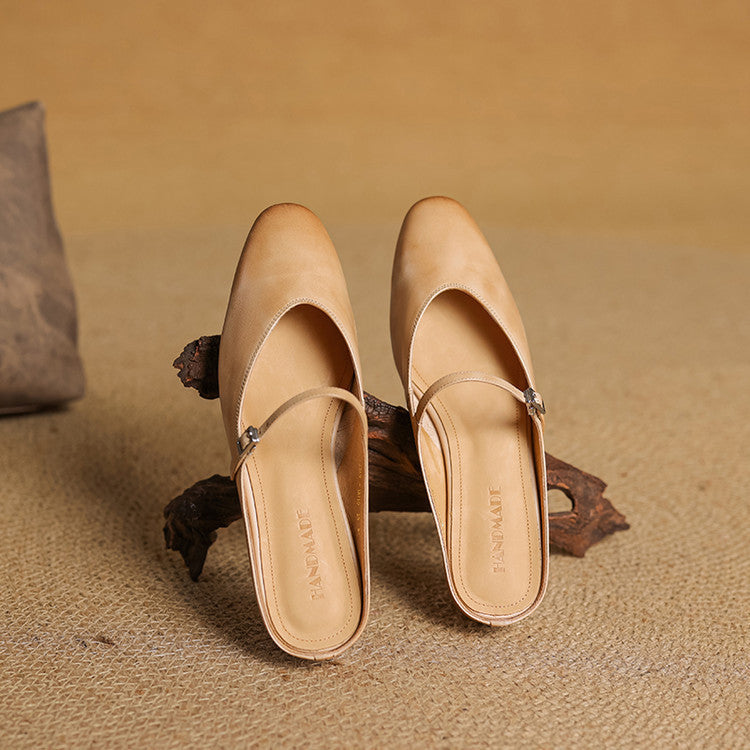 Selma Mary-Jane Leather Mules