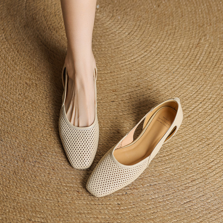 Serisse Mesh Leather Heels