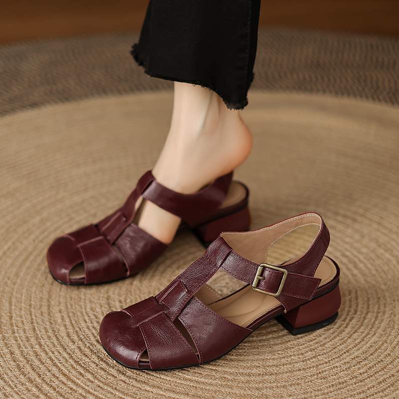 Serisse Roman Leather Heels