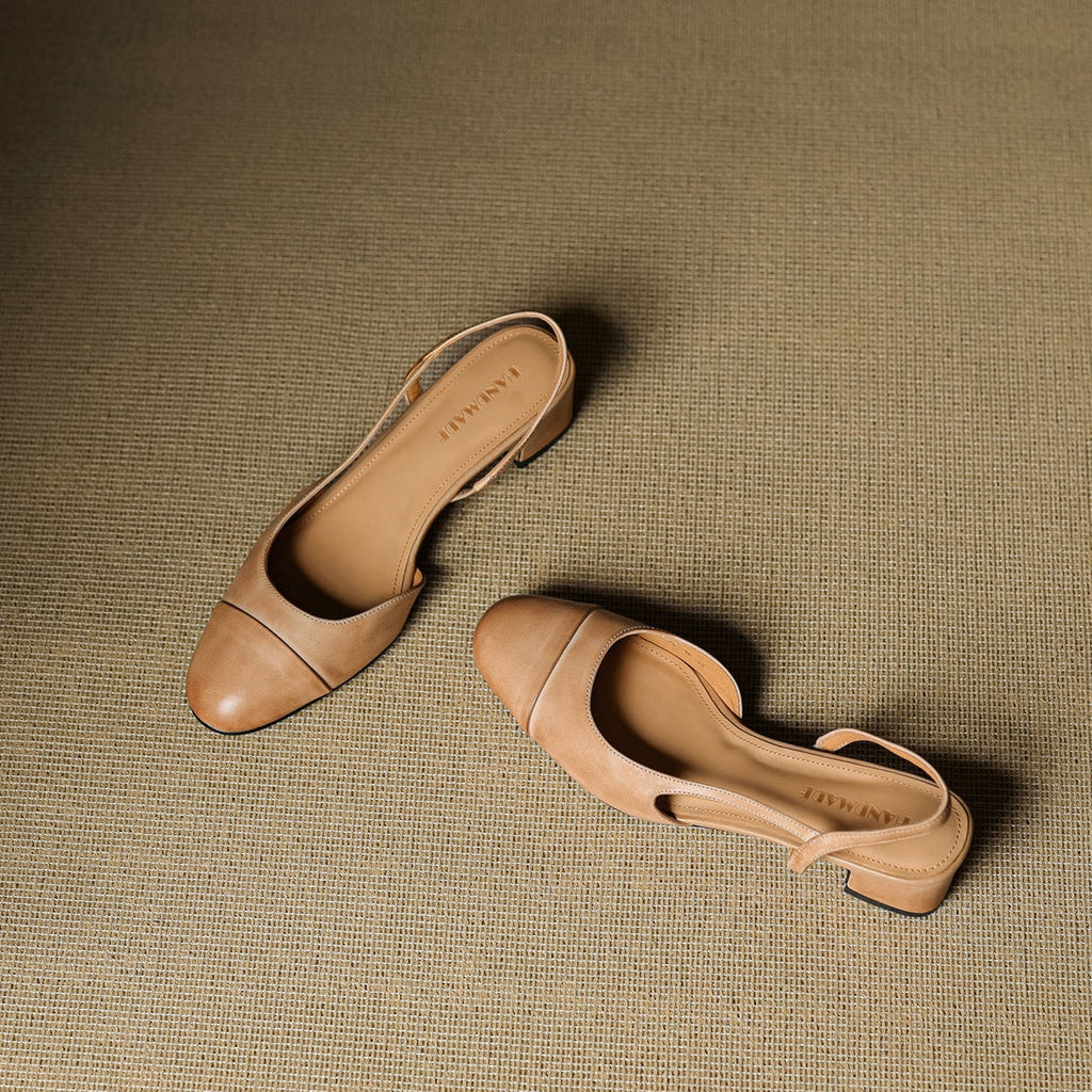 Caia Slingback Leather Heels