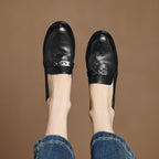 Corren Lock Accent Leather Loafers