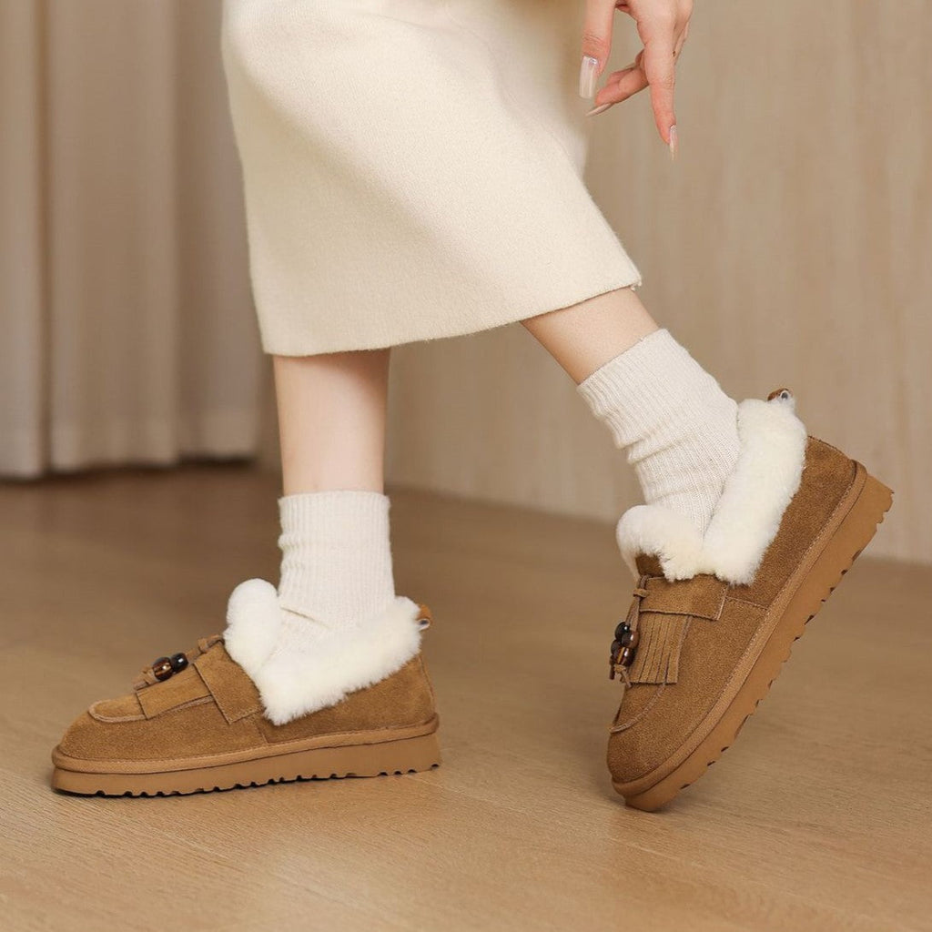 Marsett Shearling Suede Loafers
