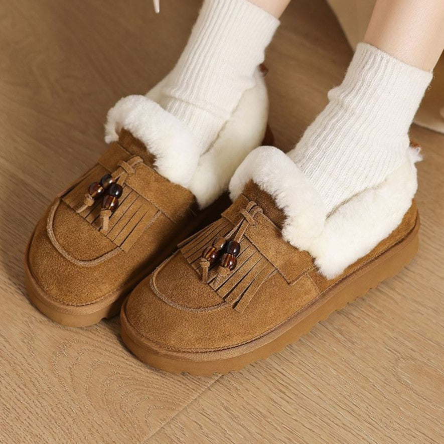 Marsett Shearling Suede Loafers