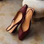 Maelis Slingback Leather Heels