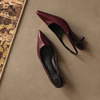 Maelle Lambskin Leather Slingback Heels