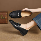 Corren Lock Accent Leather Loafers