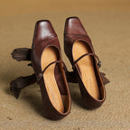 Aurette Leather Mary Jane Flats