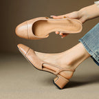 Caia Slingback Leather Heels