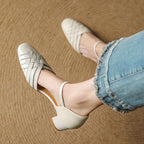 Marais Woven Leather Heels