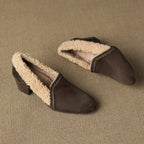 Caldena Shearling Leather Heels