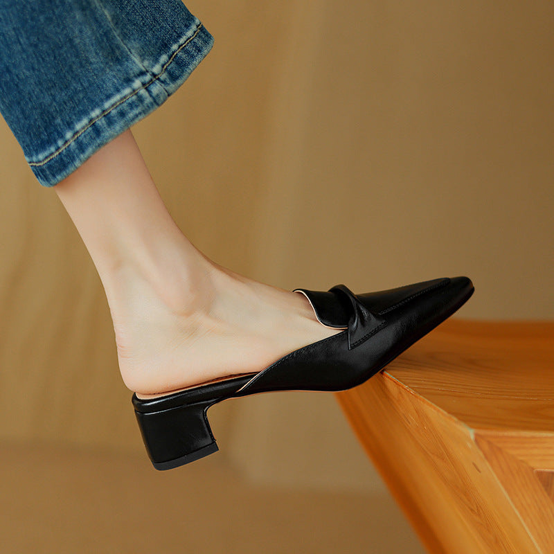 Marloe Pointed Leather Mules
