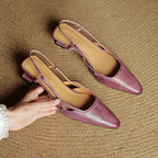 Velune Slingback Leather Heels