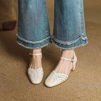Marais Woven Leather Heels