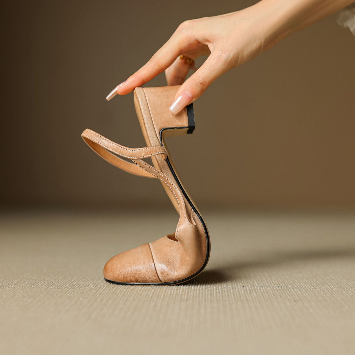 Caia Slingback Leather Heels