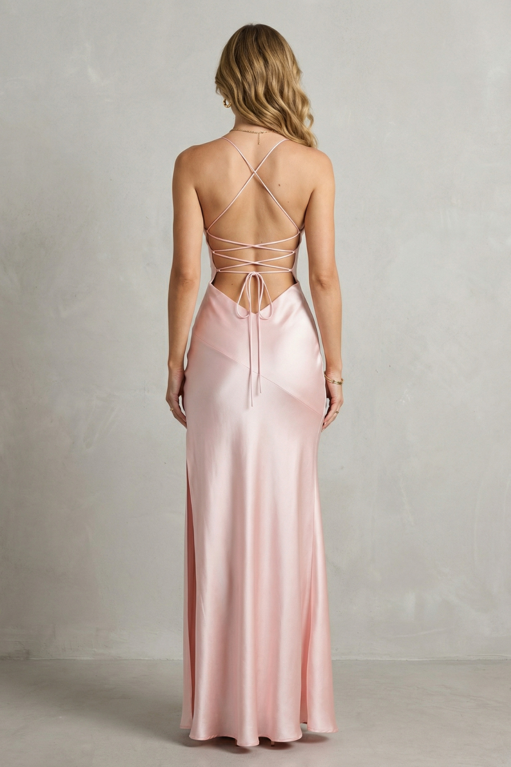 Liquid Silk Seduction Sleeveless High Slit Maxi Dress