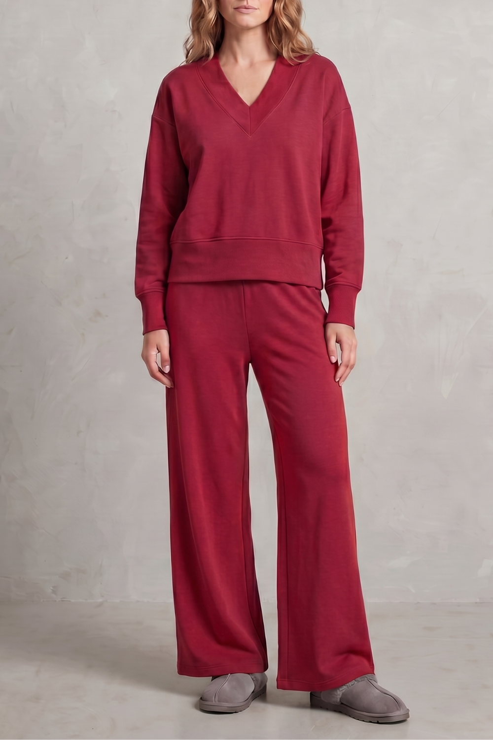 Relaxed Fit Wide-leg Lounge Set