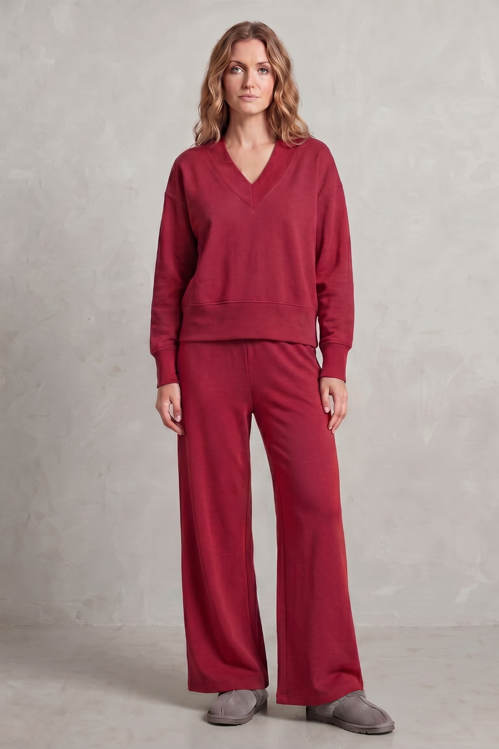 Relaxed Fit Wide-leg Lounge Set