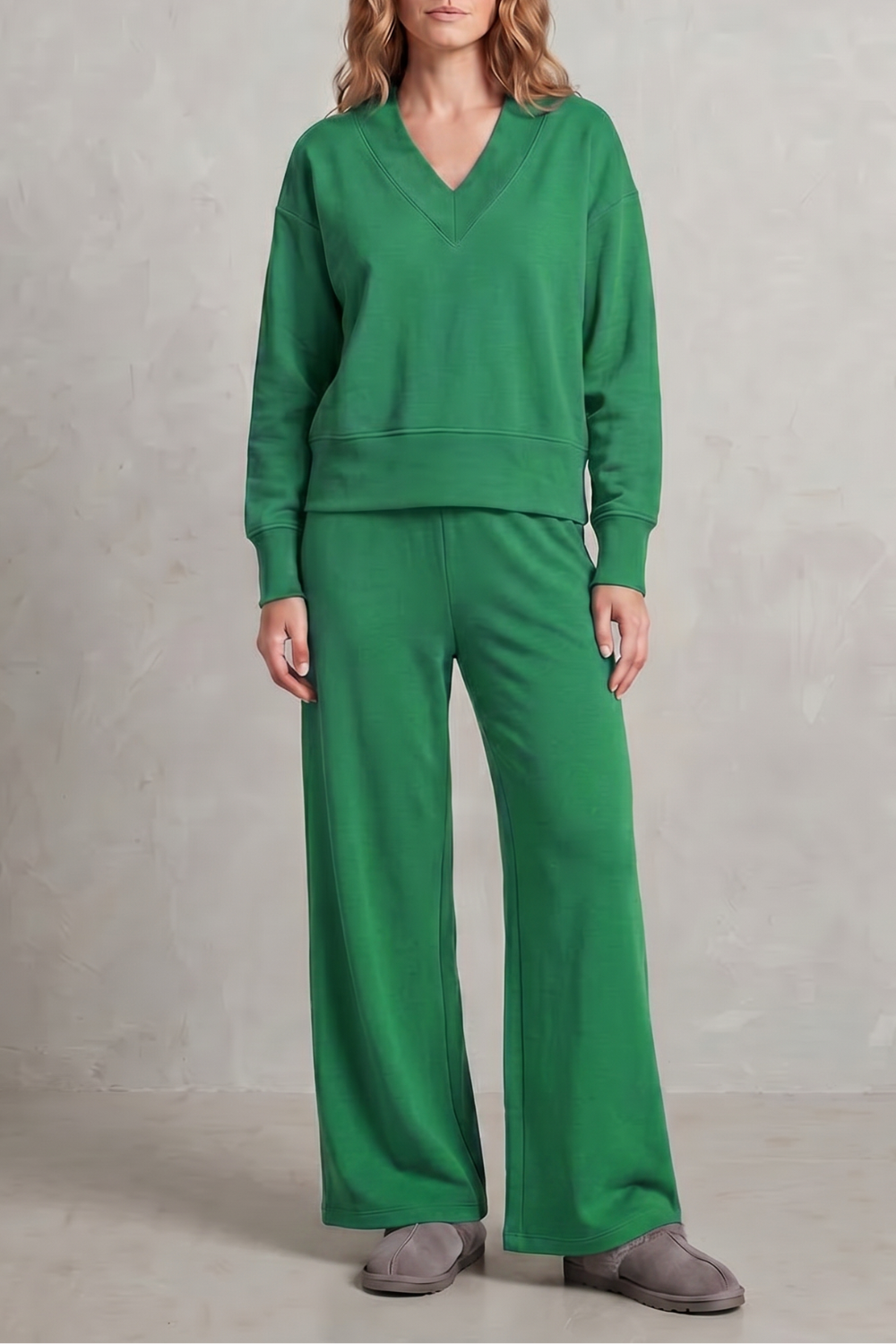 Relaxed Fit Wide-leg Lounge Set