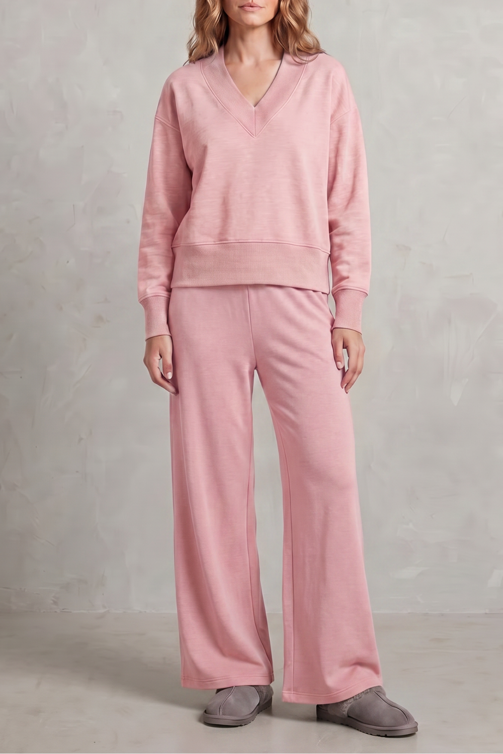 Relaxed Fit Wide-leg Lounge Set