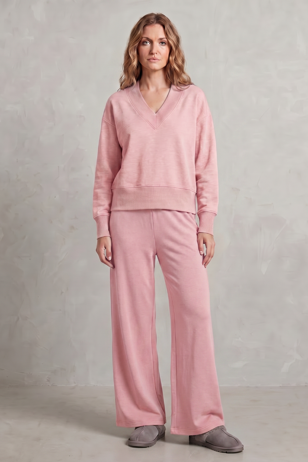 Relaxed Fit Wide-leg Lounge Set